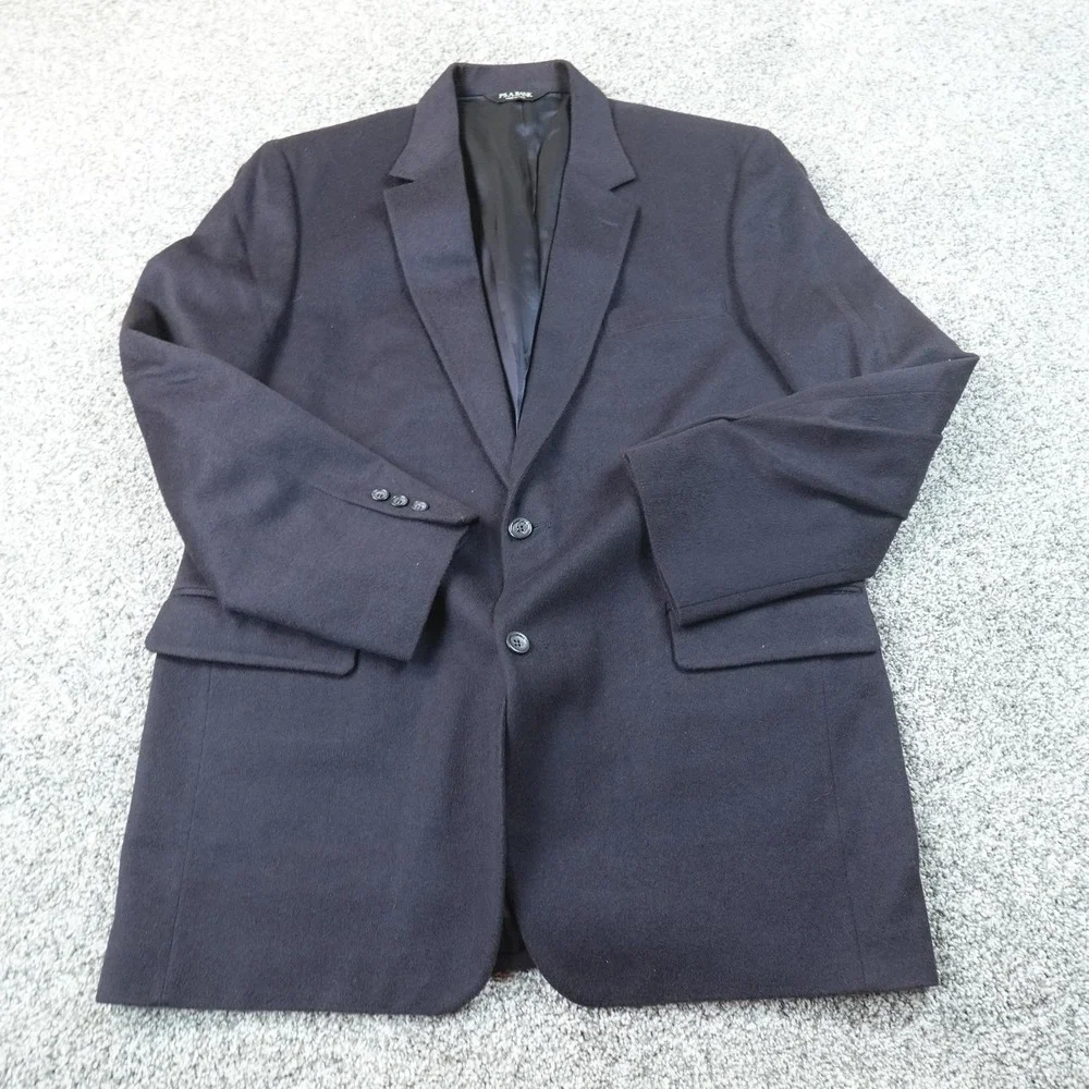 Jos A Bank Blazer Mens 46L Blue Cashmere Button Sport Coat Suit Jacket Top USA